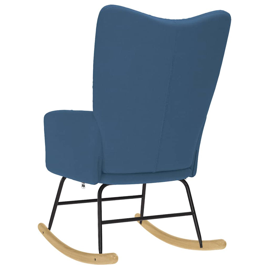 Schommelstoel stof blauw