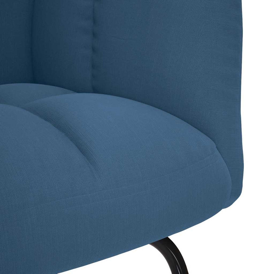 Schommelstoel stof blauw