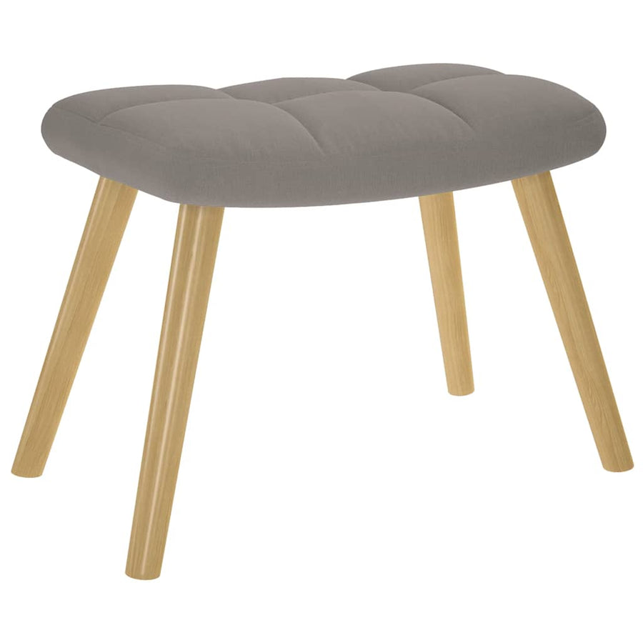 Schommelstoel met voetenbank stof taupe