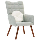 Relaxstoel fluweel lichtgrijs 61,5x69x95,5 cm