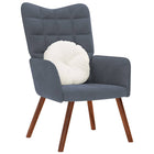 Relaxstoel fluweel donkergrijs 61,5x69x95,5 cm