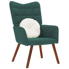 Relaxstoel fluweel donkergroen 61,5x69x95,5 cm