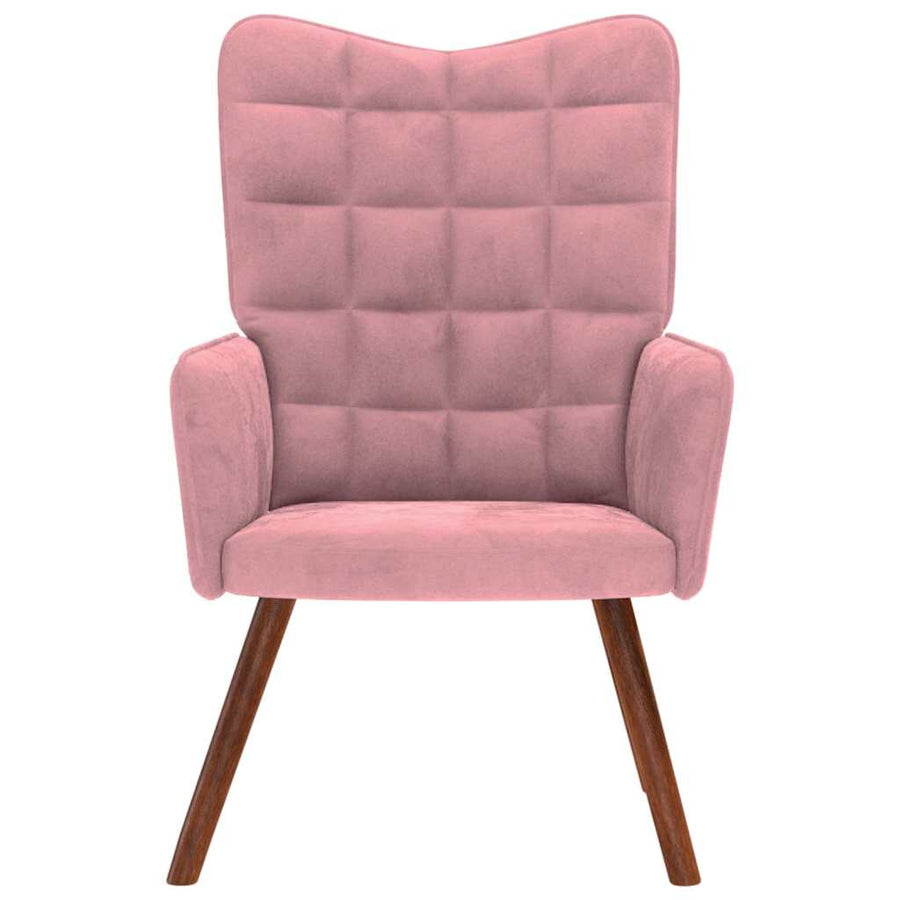 Relaxstoel Fluweel 1 Roze