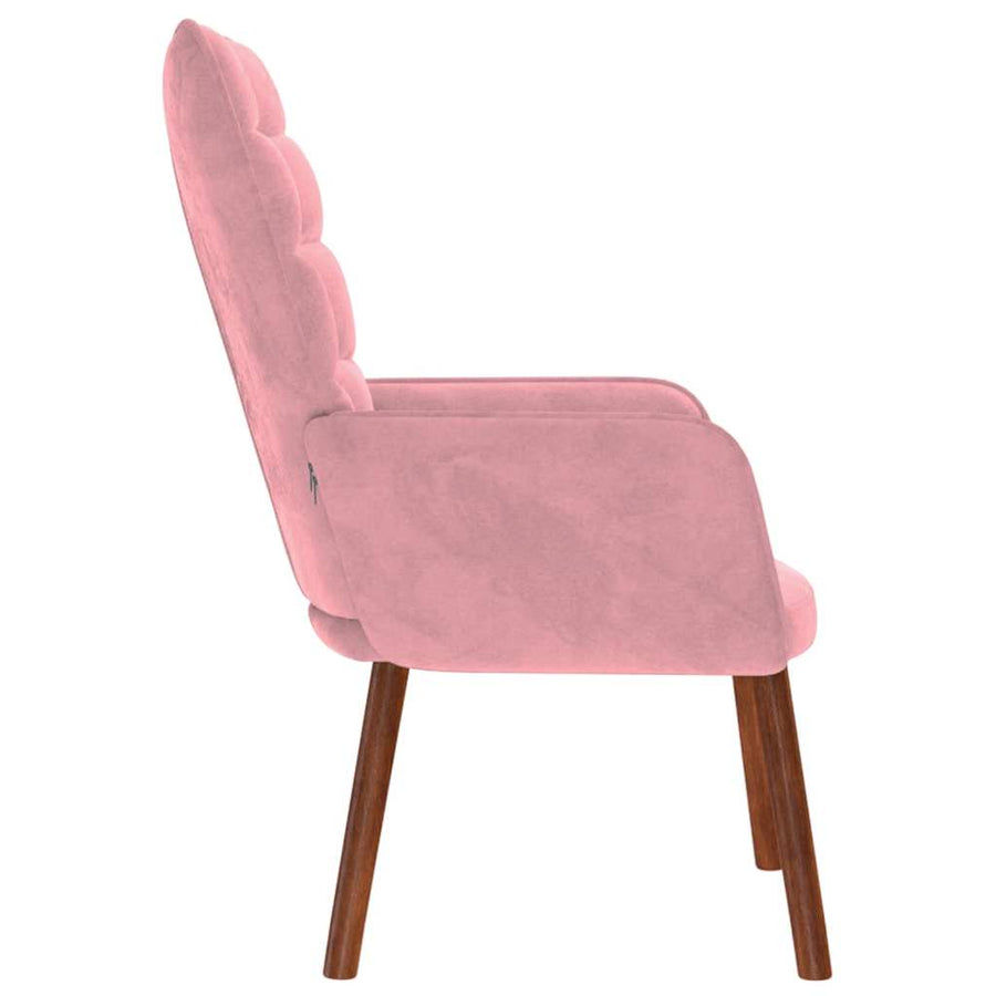 Relaxstoel Fluweel 1 Roze
