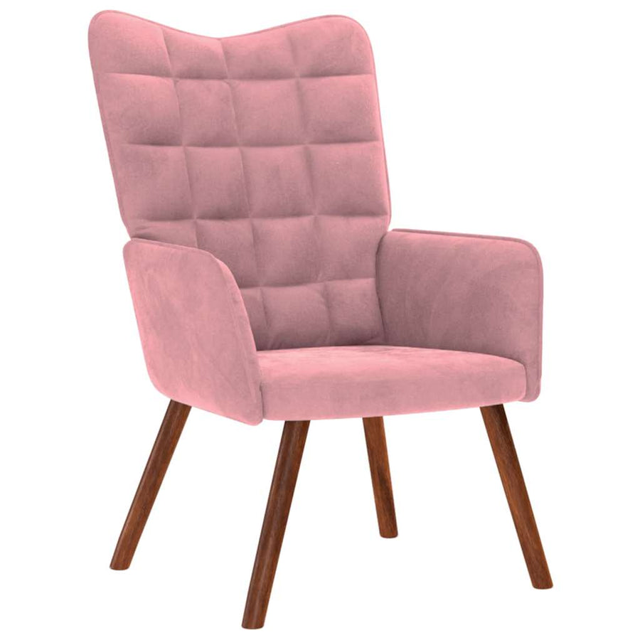 Relaxstoel Fluweel 1 Roze