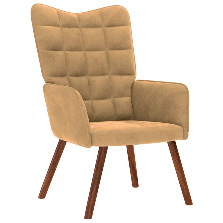Relaxstoel Fluweel 1 Bruin