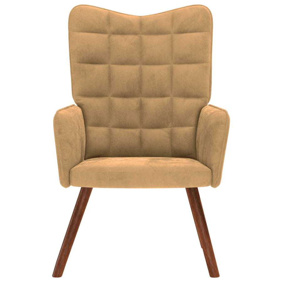 Relaxstoel Fluweel 1 Bruin