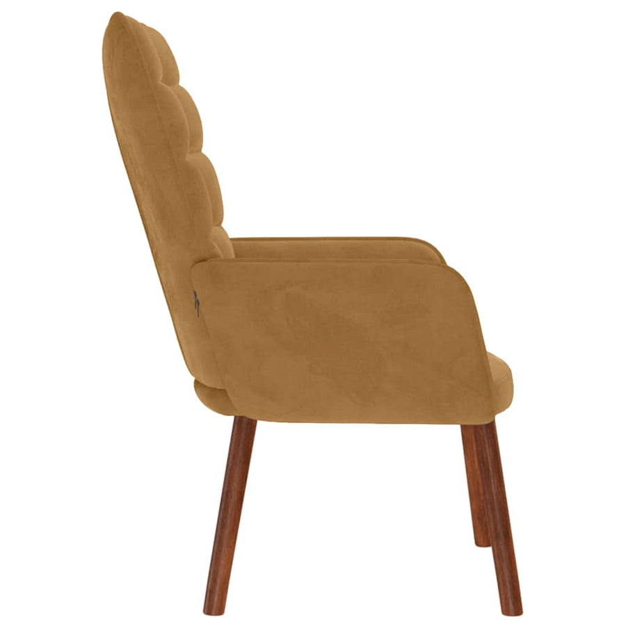 Relaxstoel Fluweel 1 Bruin