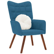 Relaxstoel fluweel blauw 61,5x69x95,5 cm