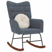 Rocking chair velvet dark grey