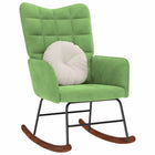 Schommelstoel fluweel lichtgroen 61x78x98 cm