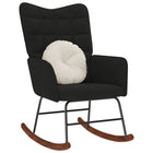 Schommelstoel fluweel zwart 61x78x98 cm