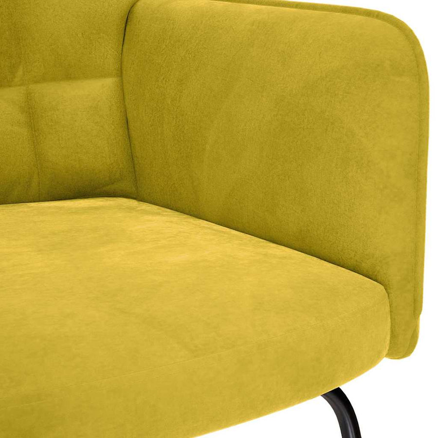 Schommelstoel fluweel geel