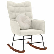 Velvet rocking chair in cream