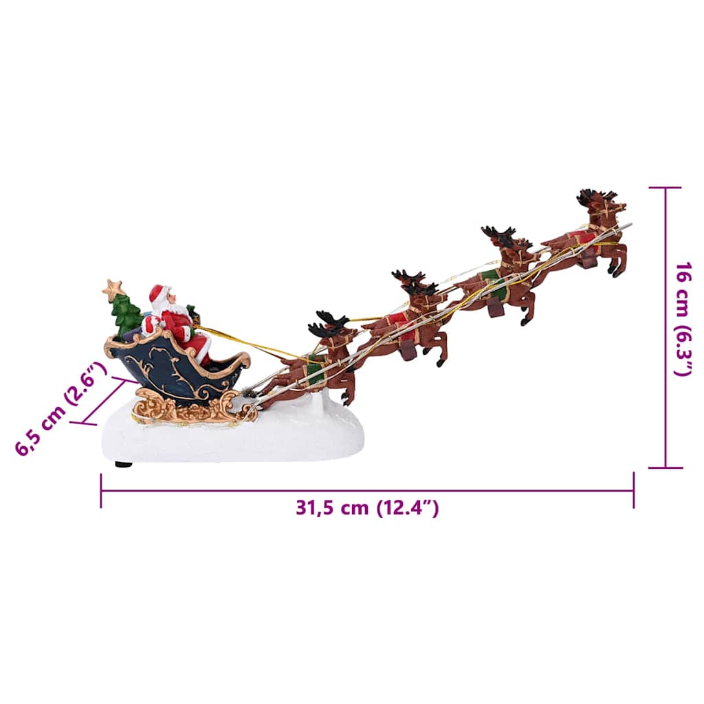 Kersttafeldecoratie SALO 31,5 x 6,5 x 16 cm Kunststof