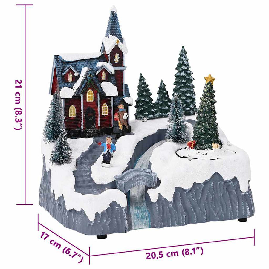 Kerstdorp Decoratie Multikleur 20,5 x 17 x 21 cm Kunststof