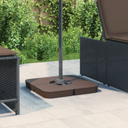 Parasolvoeten set 4 stuks 100 kg PP bruin