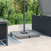 Parasolvoet set 4-delig 100 kg PP lichtgrijs