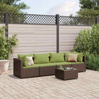 Loungeset 5-delig poly rattan bruin