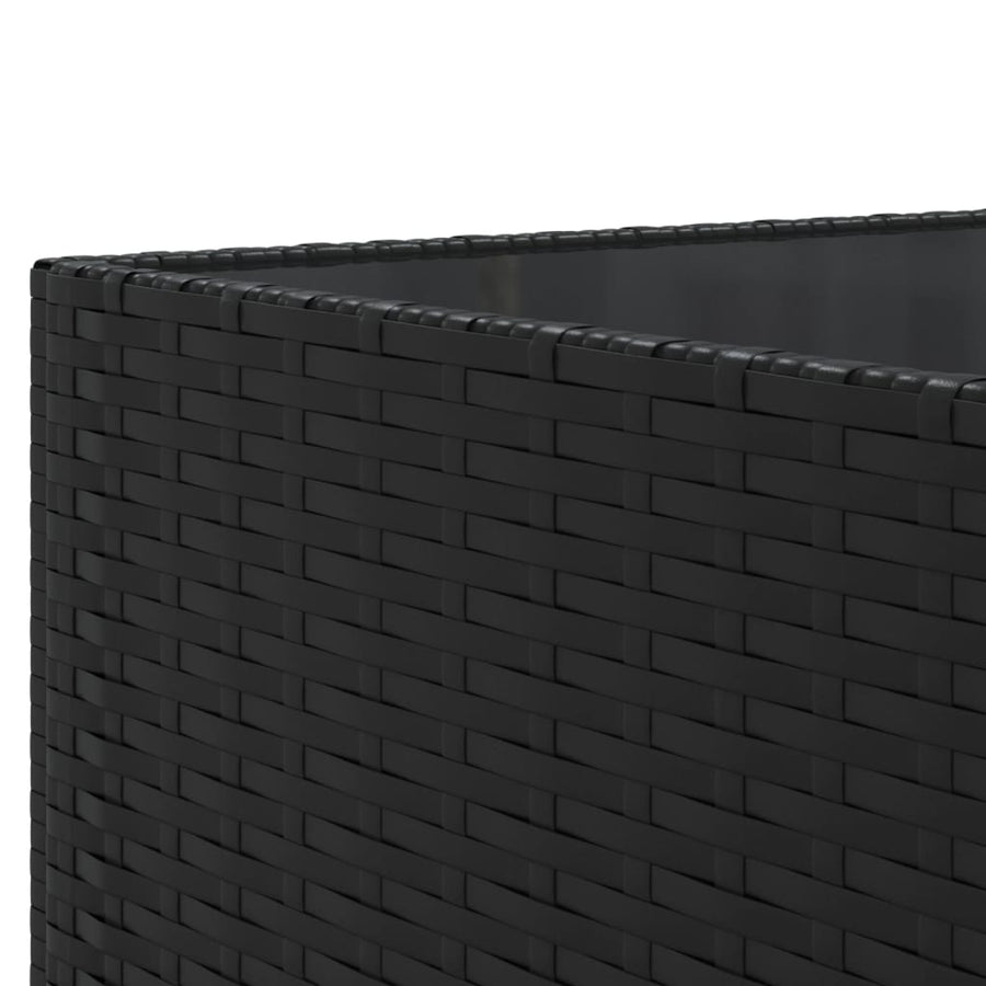 6-Delige Loungeset Met Kussens Poly Rattan 5 Zwart en crème