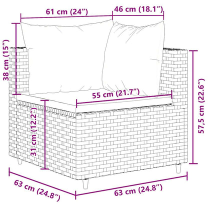 6-Delige Loungeset Met Kussens Poly Rattan 5