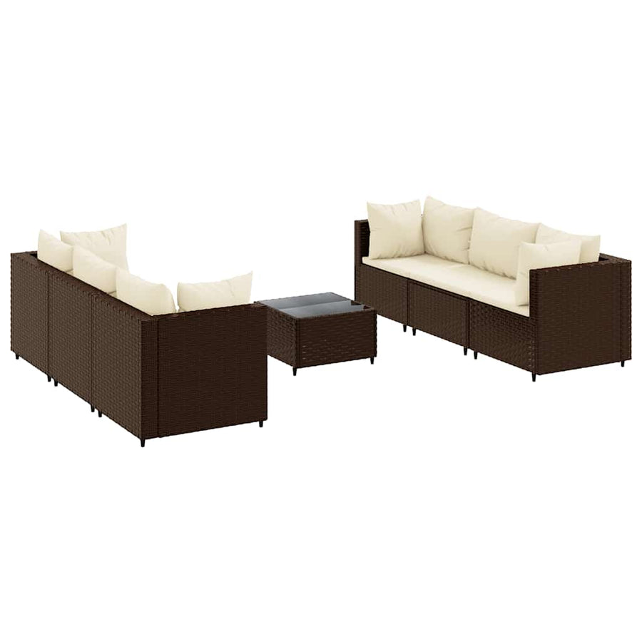 7-Delige Loungeset Met Kussens Poly Rattan 6