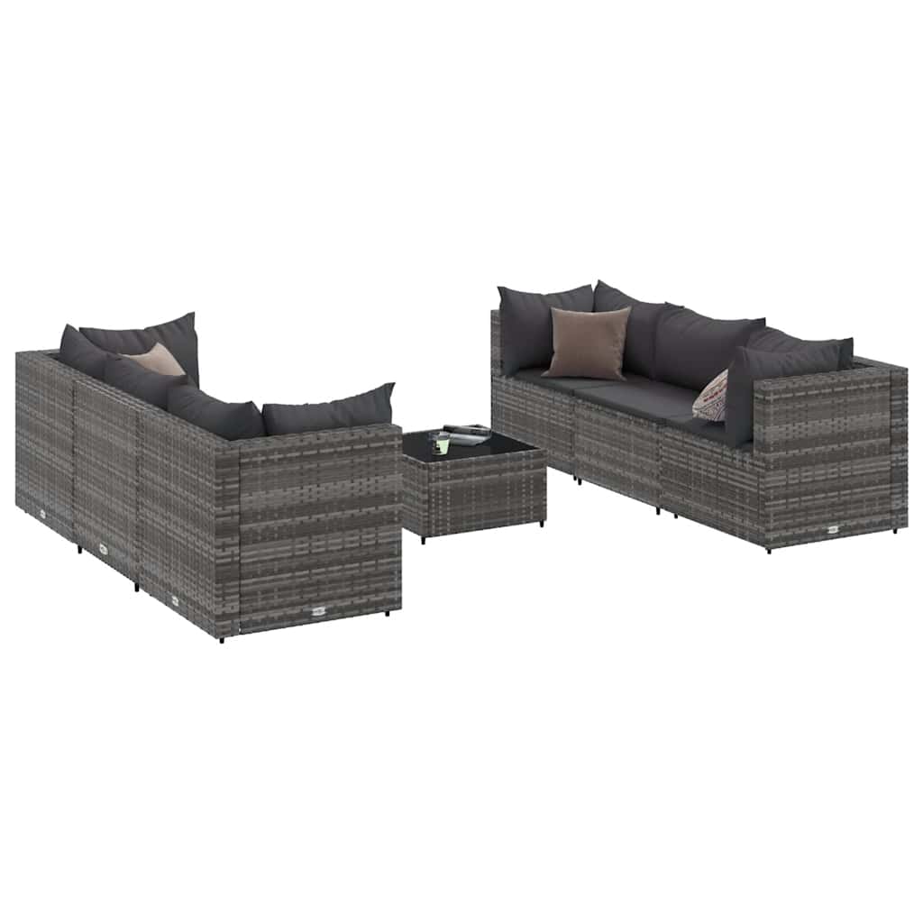 7-Delige Loungeset Met Kussens Poly Rattan 6