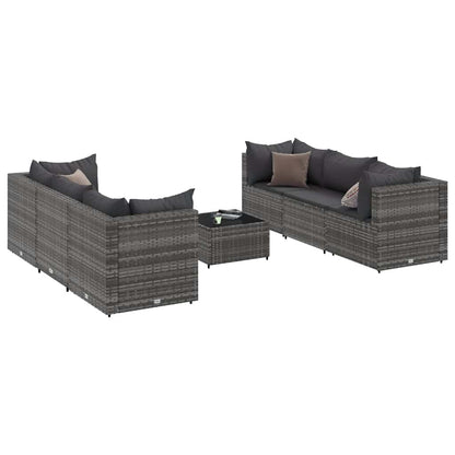 7-Delige Loungeset Met Kussens Poly Rattan 6