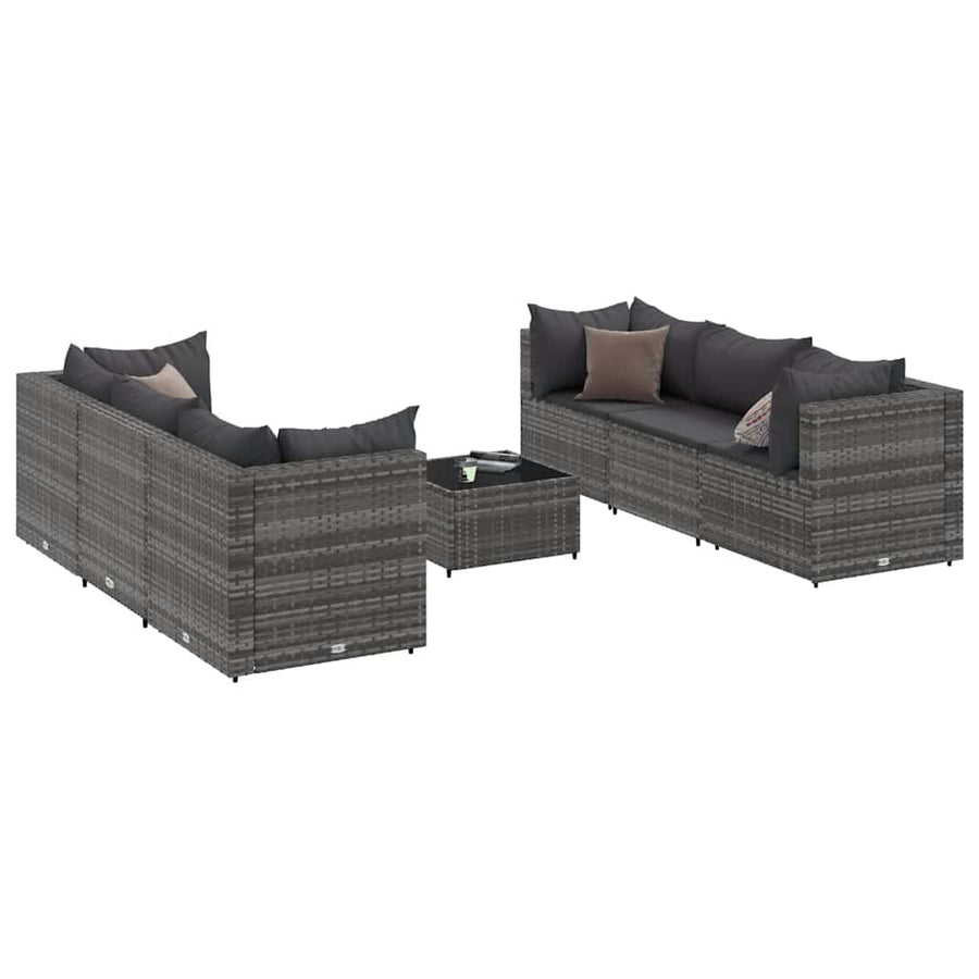 7-Delige Loungeset Met Kussens Poly Rattan 6