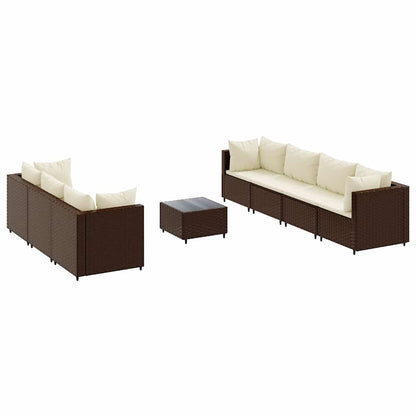 8-Delige Loungeset Met Kussens Poly Rattan 7