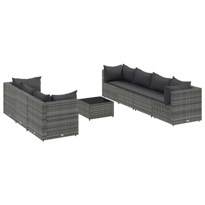 8-Delige Loungeset Met Kussens Poly Rattan 7