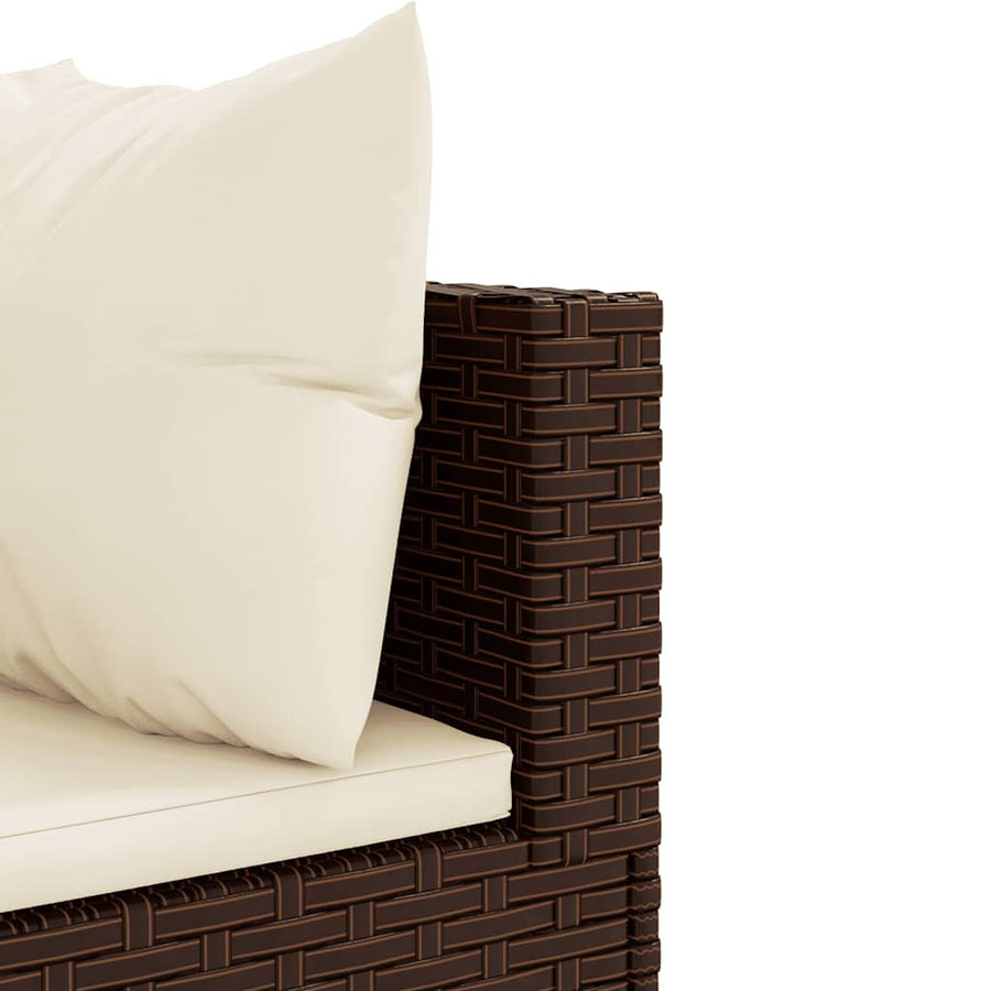 9-Delige Loungeset Met Kussens Poly Rattan 8