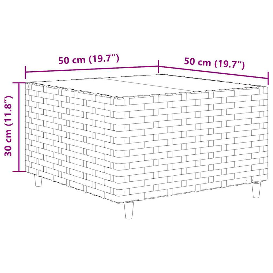 9-Delige Loungeset Met Kussens Poly Rattan 8