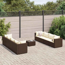 9-Delige Loungeset Met Kussens Poly Rattan 8
