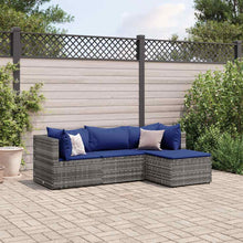 Loungeset Met Kussens Poly Rattan 4