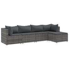 Loungeset Met Kussens Poly Rattan 5