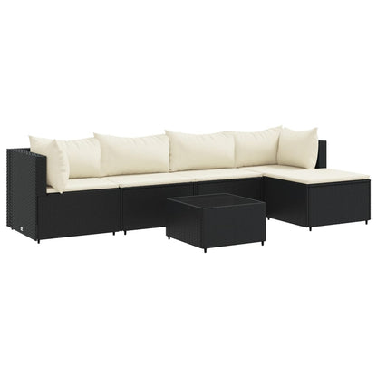 6-Delige Loungeset Met Kussens Poly Rattan 5