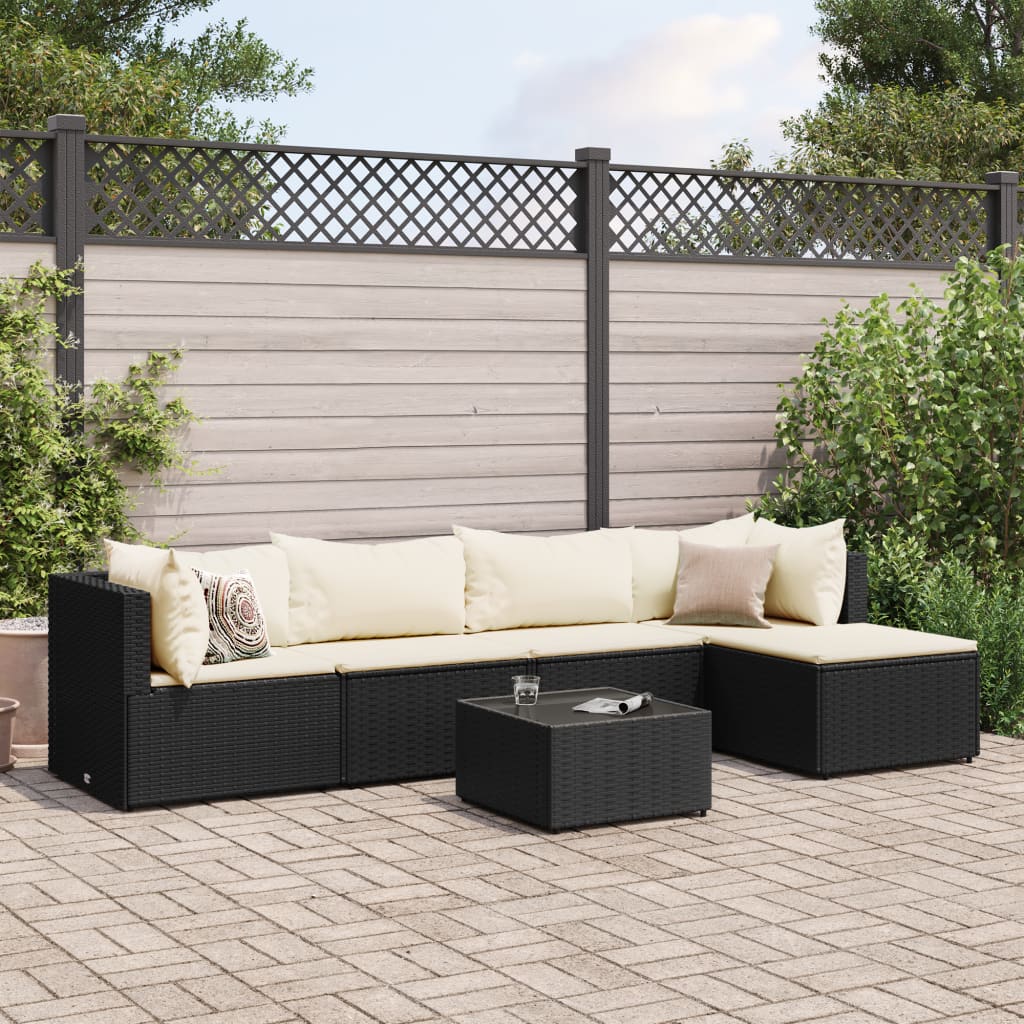 6-Delige Loungeset Met Kussens Poly Rattan 5