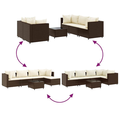 6-Delige Loungeset Met Kussens Poly Rattan 5