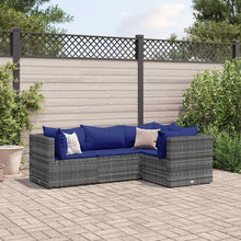 4-Delige Loungeset Met Kussens Poly Rattan 1