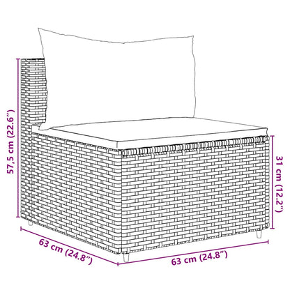 5-Delige Loungeset Met Kussens Poly Rattan 1