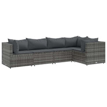 5-Delige Loungeset Met Kussens Poly Rattan 1