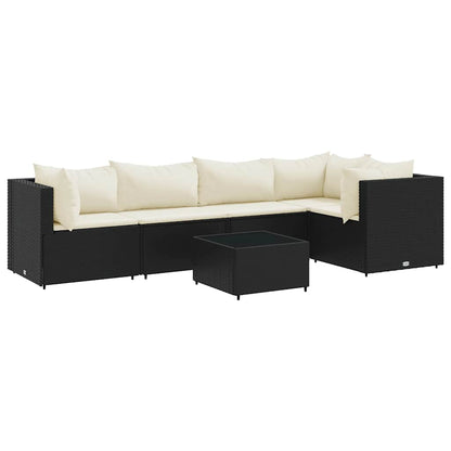 6-Delige Loungeset Met Kussens Poly Rattan 1