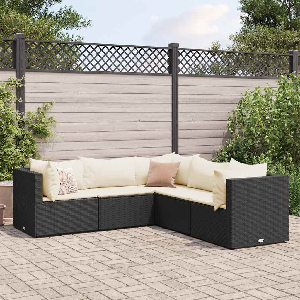5-Delige Loungeset Met Kussens Poly Rattan 1