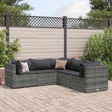 5-Delige Loungeset Met Kussens Poly Rattan 1