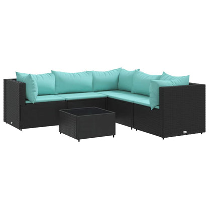 6-Delige Loungeset Met Kussens Poly Rattan 1