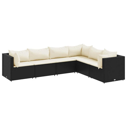6-Delige Loungeset Met Kussens Poly Rattan 1