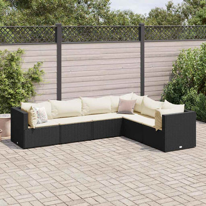 6-Delige Loungeset Met Kussens Poly Rattan 1