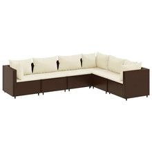 6-Delige Loungeset Met Kussens Poly Rattan 1