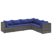 6-Delige Loungeset Met Kussens Poly Rattan 1